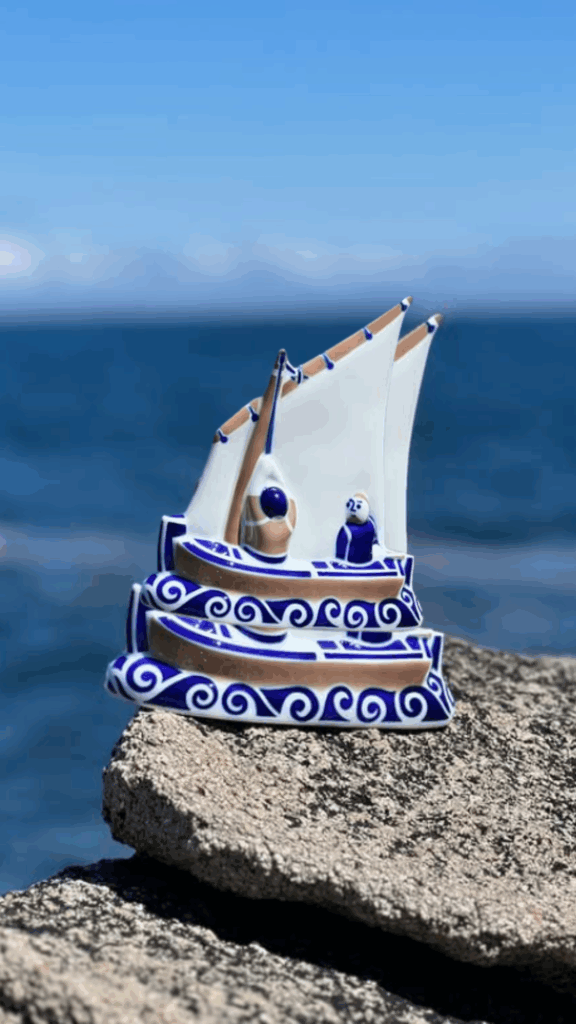 Barco de cerámica de Sargadelos